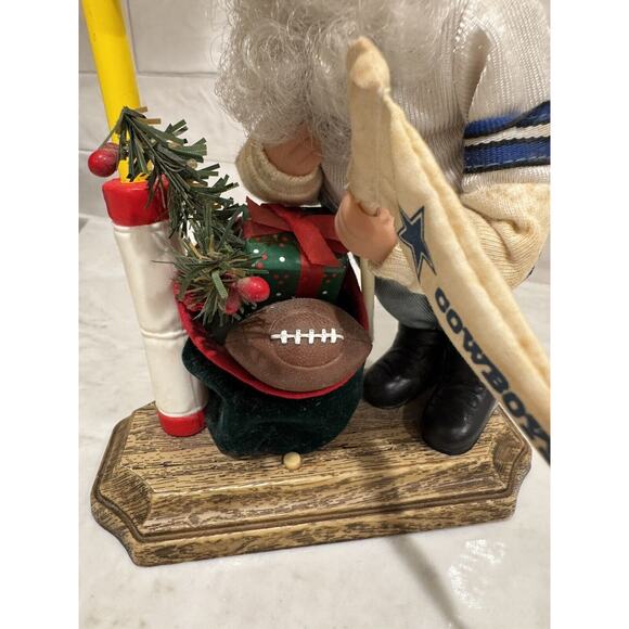 Football Santa NFL Cowboys‎ 2000 Holiday Creations Poseable Christmas No Music - Picture 11 of 11